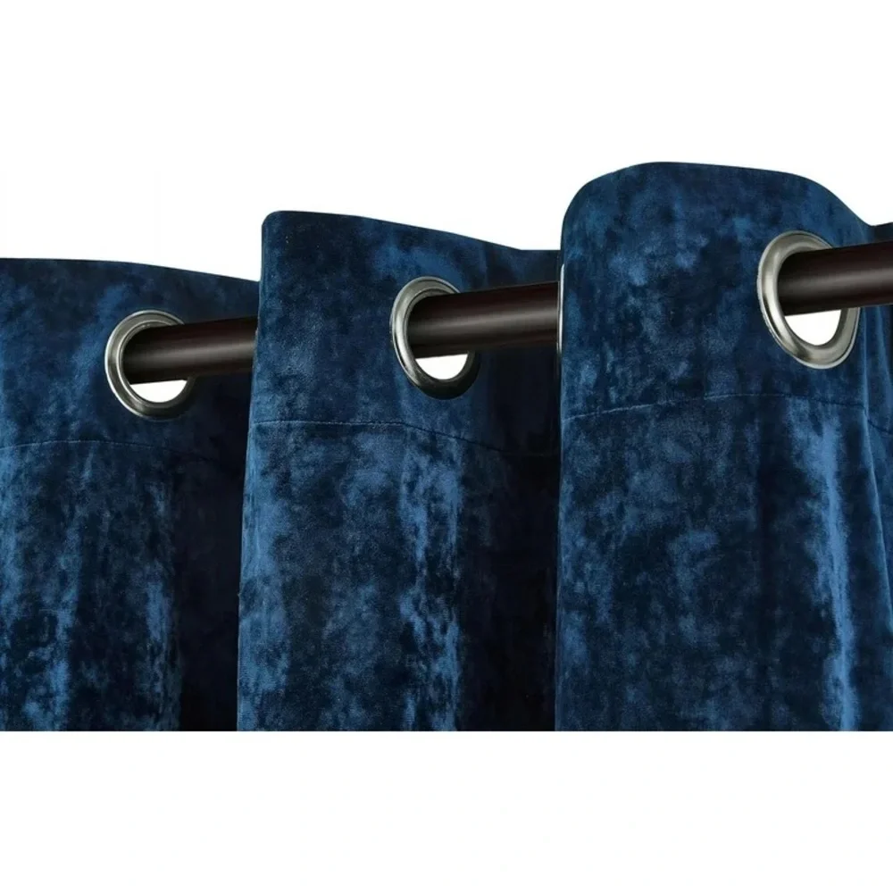 Elegant Blue Velvet Curtain set - Picture 8 of 8